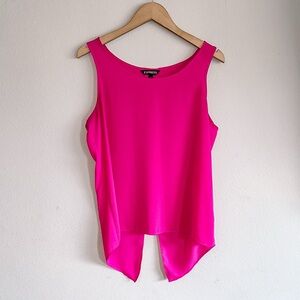 Express Hot Pink/Purplish Sleeveless Blouse Tank Top w/Slight Open Back Large